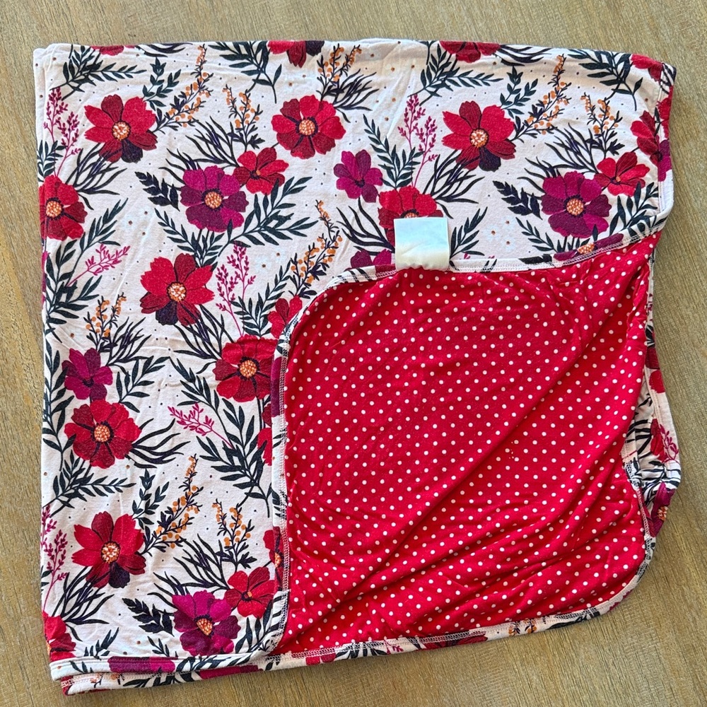 Floral and Polka Dot Posh Peanut blanket